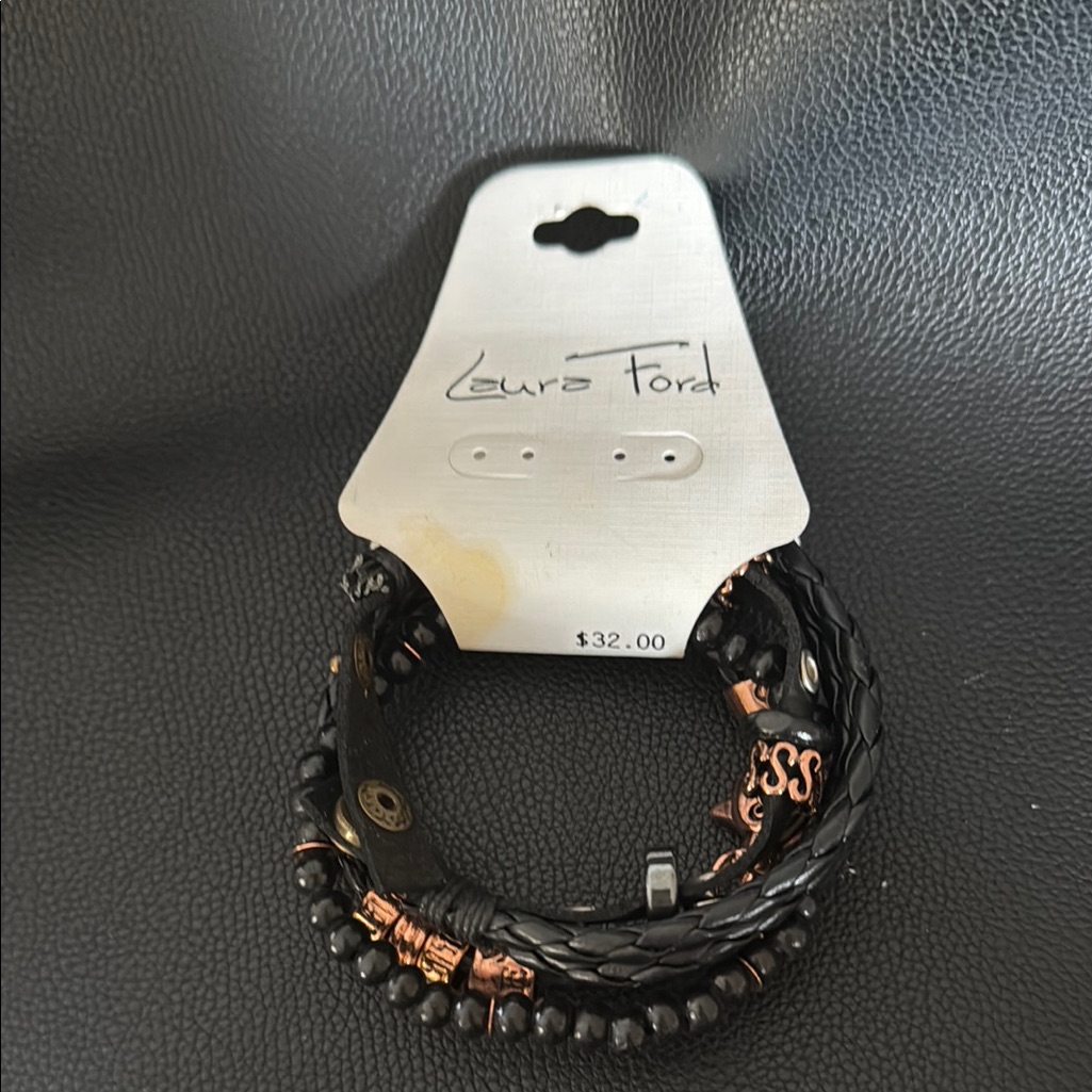 T&J Designs Black And Gold Bracelet Set